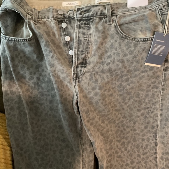 Gray Leopard Print Jeans - Picture 2 of 3